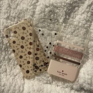 bundle of 3 kate spade Iphone X/XS cases